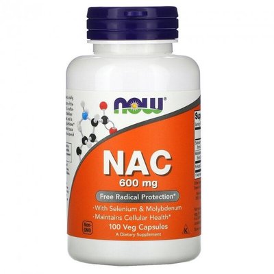 NOW NAC 600 mg 100 капс 002466 фото
