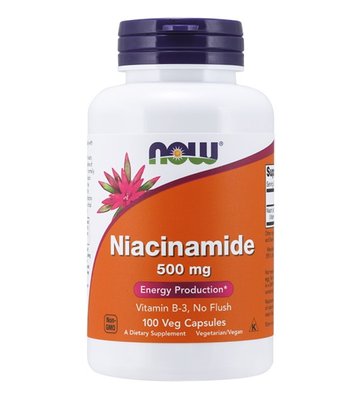 NOW Niacinamide 500 mg 100 капс 002823 фото