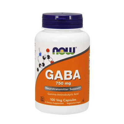 NOW GABA 750 mg 100 капс 001184 фото