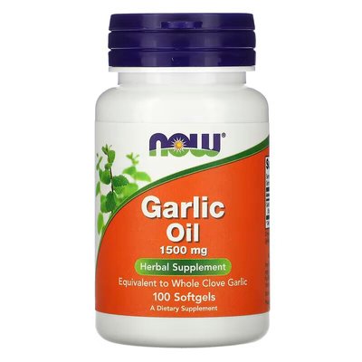 NOW Garlic Oil 1500 mg 100 софтгель 002687 фото