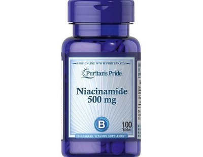 Puritans Pride Niacinamide 500 mg 100 таб 002822 фото