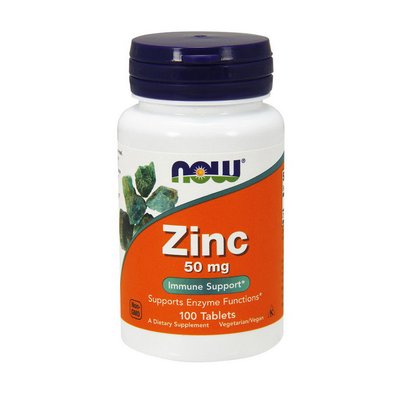 NOW Zinc 50 mg 100 таб 001233 фото