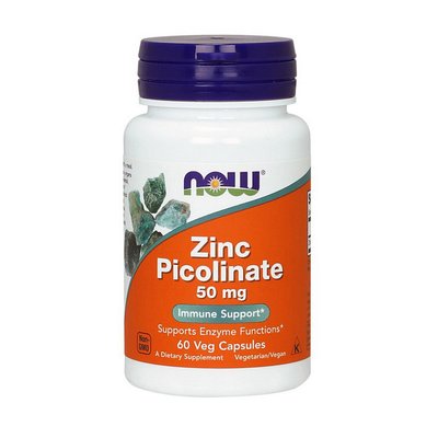 NOW Zinc Picolinate 50 mg 60 капс 001234 фото