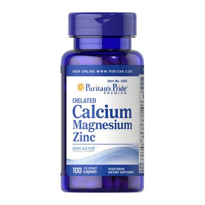 Puritans Pride Calcium Magnesium Zinc 100 капс 001334 фото