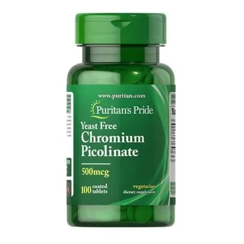 Puritans Pride Chromium Picolinate 500 mcg yeast free 100 таб 002372 фото