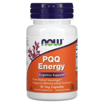 NOW PQQ Energy 20 mg 30 капс 002909 фото