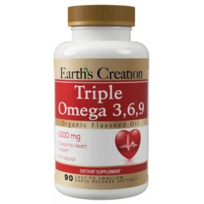 Earths Creation Triple Omega 3-6-9 1000 mg 90 софт гель 002386 фото