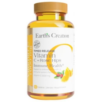 Earths Creation Vitamin C + Rose Hips 1000 mg 60 таб 002895 фото