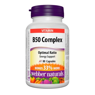 Webber Naturals B50 Complex 80 капс 001853 фото