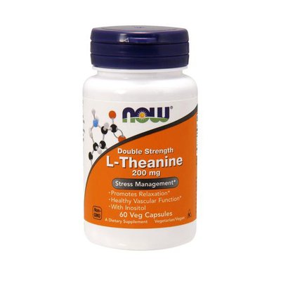 NOW L-Theanine 200 mg 60 cas 001195 фото