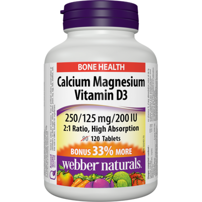 Webber Naturals Calcium Magnesium Vitamin D3 200 200 таб 002727 фото