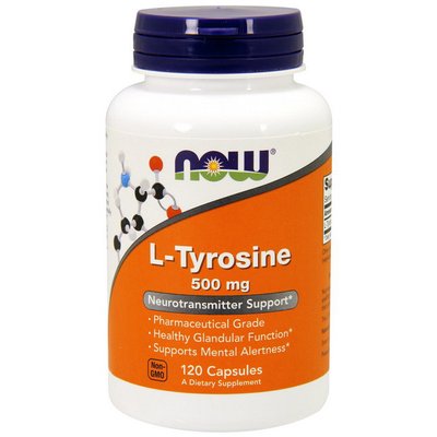 NOW L-tyrosine 500 mg 60 капс 001198 фото