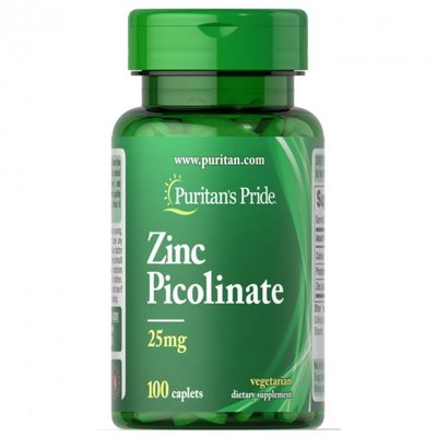 Puritans Pride Zinc Picolinate 25 mg 100 капс 002258 фото