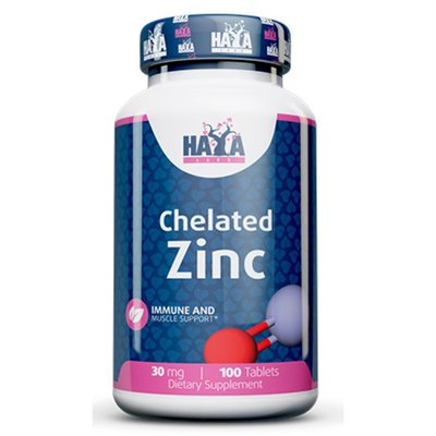 Haya Labs Chelated Zinc Bisglycinate 30 mg 100 таб 002198 фото