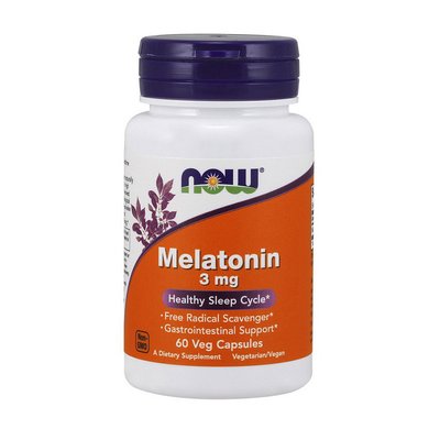 NOW Melatonin 3 mg 60 капс 001205 фото