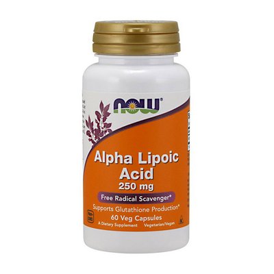 NOW Alpha Lipoic Acid 250 mg 60 капс 001155 фото
