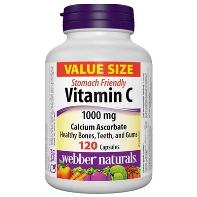 Webber Naturals Vitamin C Ascorbate 1000mg 120 капс 002329 фото