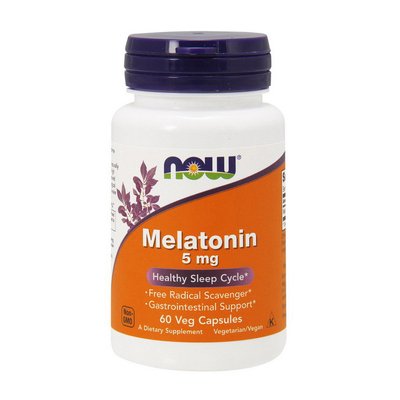 NOW Melatonin 5 mg 60 капс 001207 фото