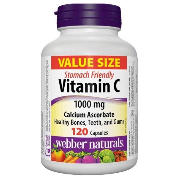 Webber Naturals Vitamin C Ascorbate 1000mg 120 капс 002329 фото