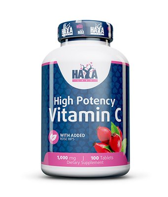 Haya Labs High Potency Vitamin C 1000mg with rose hips 100 таб 002183 фото