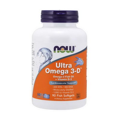 NOW Ultra Omega 3-D 90 софтгель 001772 фото