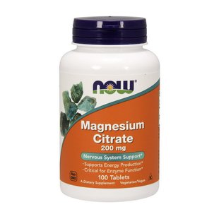 NOW Magnesium Citrate 200 mg 100 таб 001703 фото