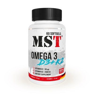 MST Omega 3 + D3 + K2 60 капс 002204 фото