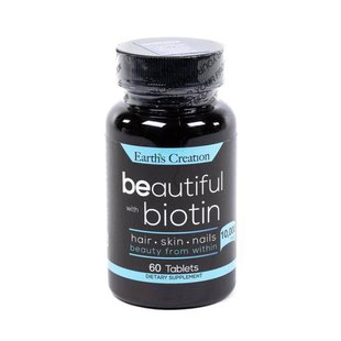 Earths Creation Beautiful Biotin 10000 mcg 60 таб 001802 фото