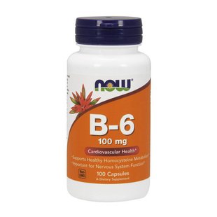 NOW B-6 100 mg 100 таб 001520 фото