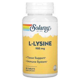 Solaray L-lysine 1000 mg 90 tab 3954 фото