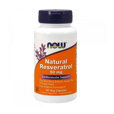 NOW Resveratrol 50 mg 60 veg капс 03238 фото