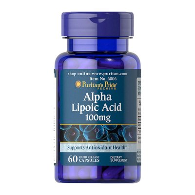 Puritans Pride Alpha Lipoic Acid 100 mg 60 капс 002262 фото