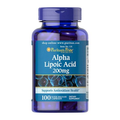 Puritans Pride Alpha Lipoic Acid 200 mg 100 капс 002411 фото