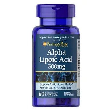 Puritans Pride Alpha Lipoic Acid 300 mg 60 капс 002091 фото