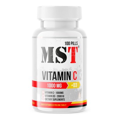 MST Vitamin C 1000 + D3 2000 IU 100 таб 002293 фото