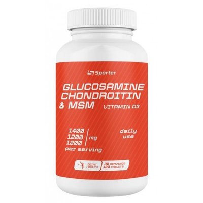 Sporter Glucosamine & Chondroitin + MSM + D3 120 таб 003024 фото
