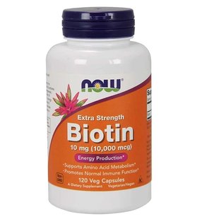 NOW Biotin 10.000 mcg 120 капс 03312 фото