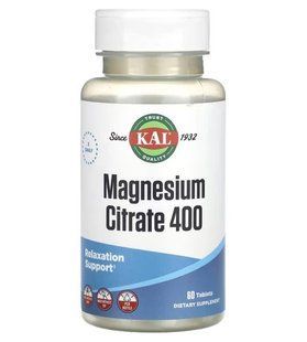 KAL Magnesium Citrate 400 60 tab 4355 фото