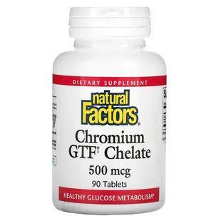 Natural Factors Chrome GTF Chelate 500 mcg 90 tab 4311 фото