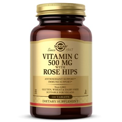 Solgar Vitamin C with Rose Hips 500 мг 100 таб 002407 фото