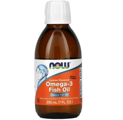 NOW Omega-3 Fish Oil Liquid 200 мл 002467 фото