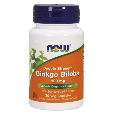 NOW Ginkgo Biloba 120 мг 50 капс 001563 фото