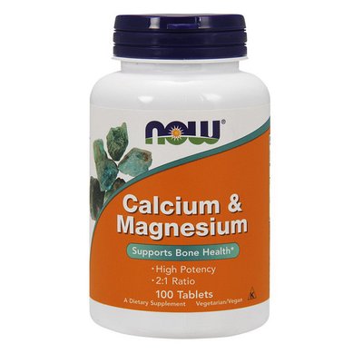 NOW Calcium & Magnesium 100 таб 001165 фото