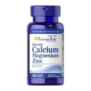 Puritans Pride Calcium Magnesium Zinc 100 капс 001334 фото