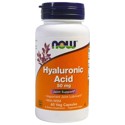 NOW Hyaluronic Acid 50 mg 60 капс 001188 фото