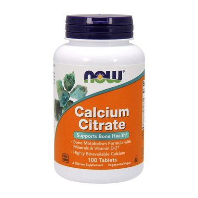 NOW Calcium Citrate 100 таб 001547 фото