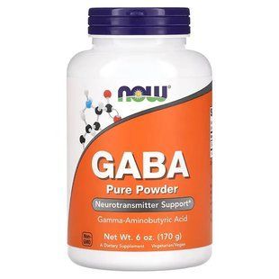 NOW GABA Pure Powder 170 g 4330 фото