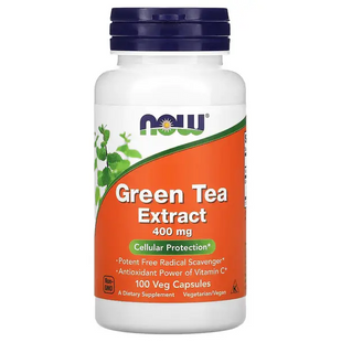 NOW Green Tea Extract 400 mg 100 caps 4331 фото