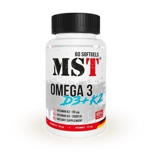 MST Omega 3 + D3 + K2 60 капс 2204 фото