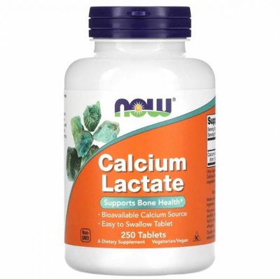 NOW Calcium Lactate 250 таб 002903 фото